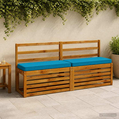 vidaXL 2-Piece Bench Cushions VUGHT 2 pcs 100% Polyester Light Blue