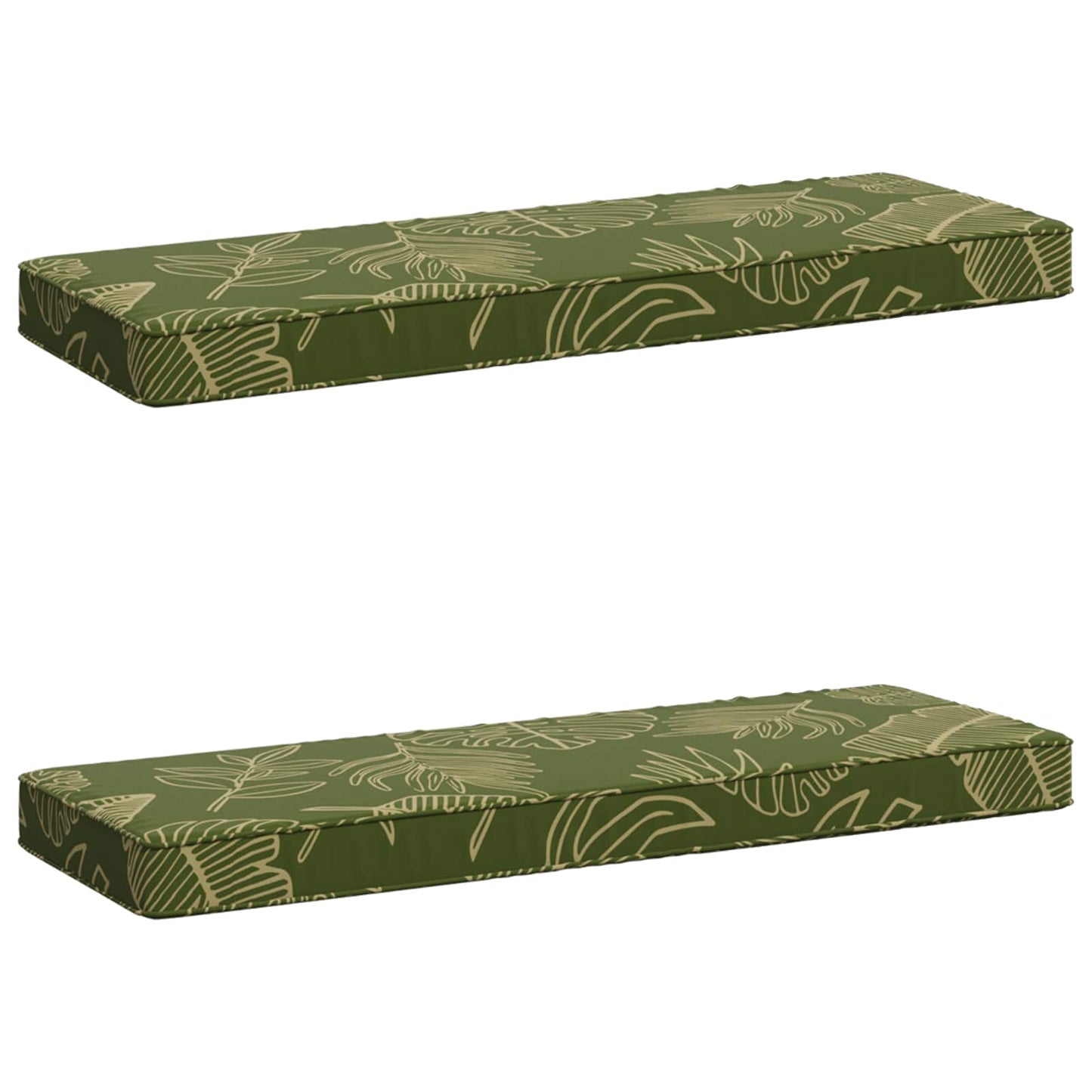 vidaXL 2-Piece Bench Cushions VUGHT 2 pcs 100% Polyester Leaf Design