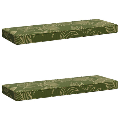 vidaXL 2-Piece Bench Cushions VUGHT 2 pcs 100% Polyester Leaf Design