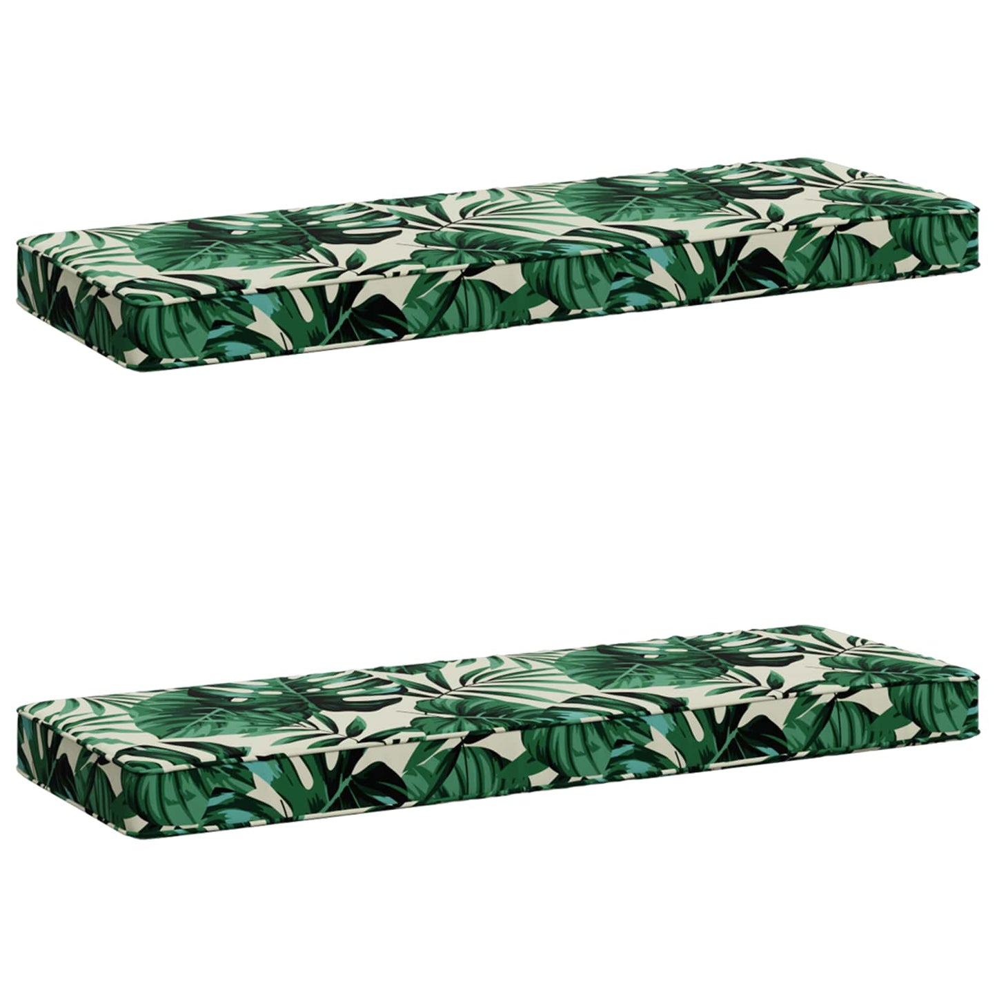 vidaXL 2-Piece Bench Cushions VUGHT 2 pcs 100% Polyester Leaf Pattern
