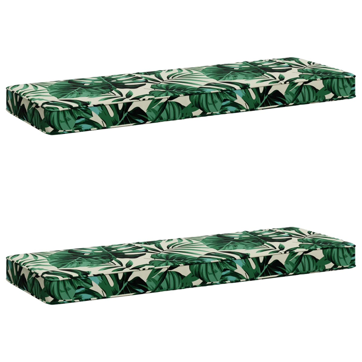 vidaXL 2-Piece Bench Cushions VUGHT 2 pcs 100% Polyester Leaf Pattern