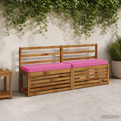 vidaXL 2-Piece Bench Cushions VUGHT 2 pcs 100% Polyester Pink