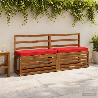 vidaXL 2-Piece Bench Cushions VUGHT 2 pcs 100% Polyester Red