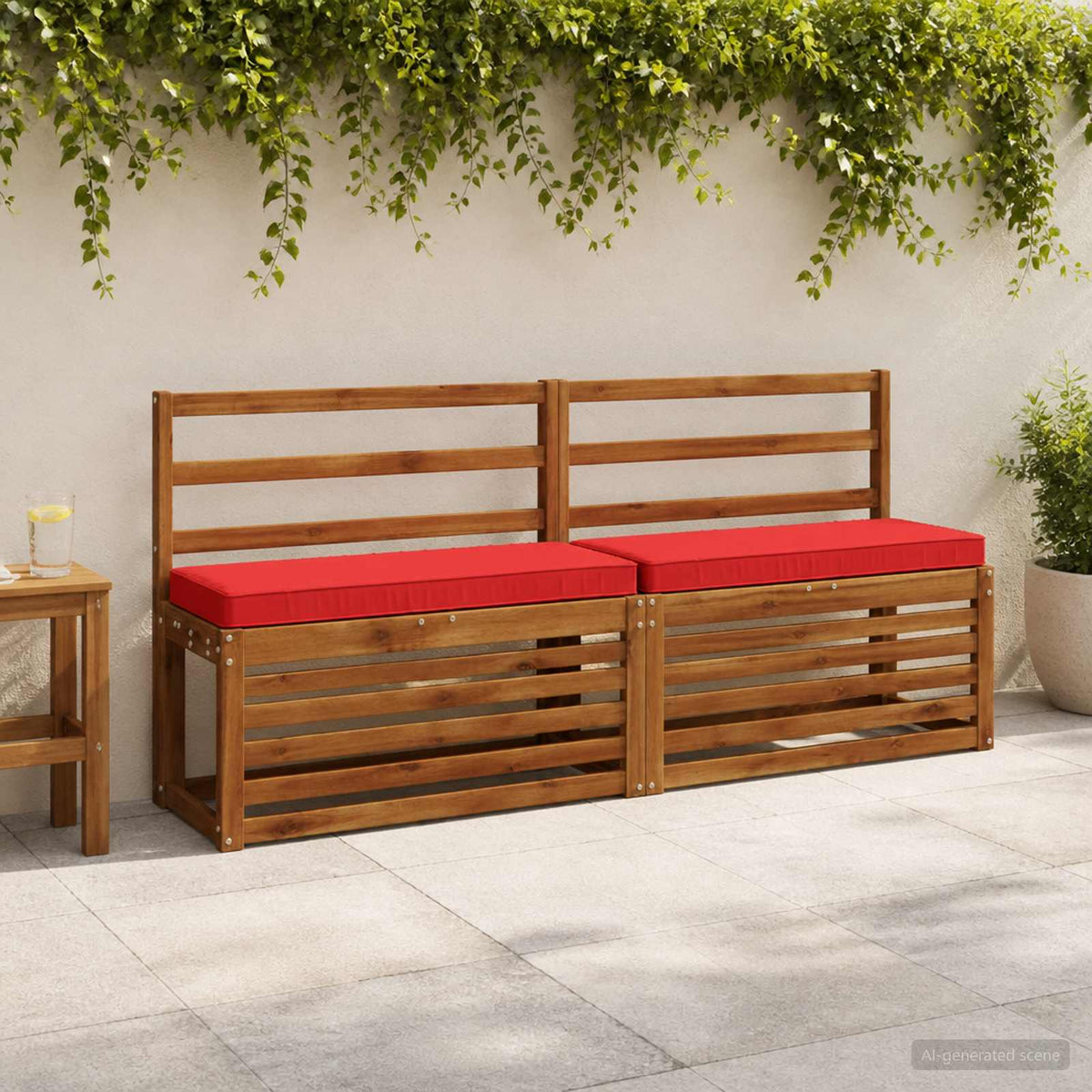 vidaXL 1-Piece Bench Cushion VUGHT 100% Polyester Red 60 x 30 x 5 cm