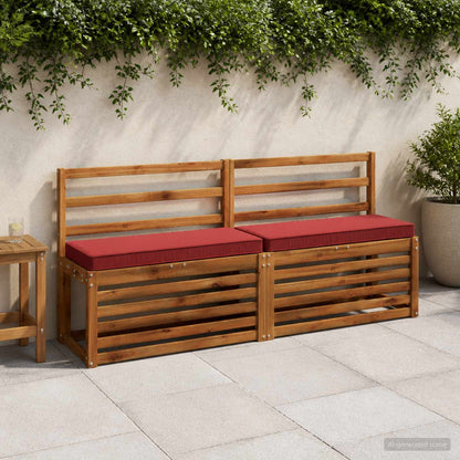 vidaXL 1-Piece Bench Cushion VUGHT 100% Polyester Wine Red