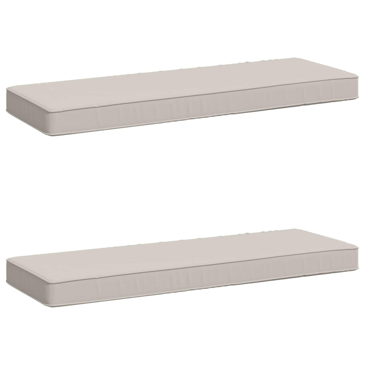 vidaXL 2-Piece Bench Cushions VUGHT 2 pcs 100% Polyester White
