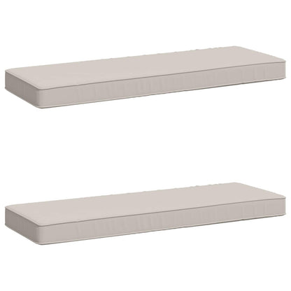 vidaXL 2-Piece Bench Cushions VUGHT 2 pcs 100% Polyester White