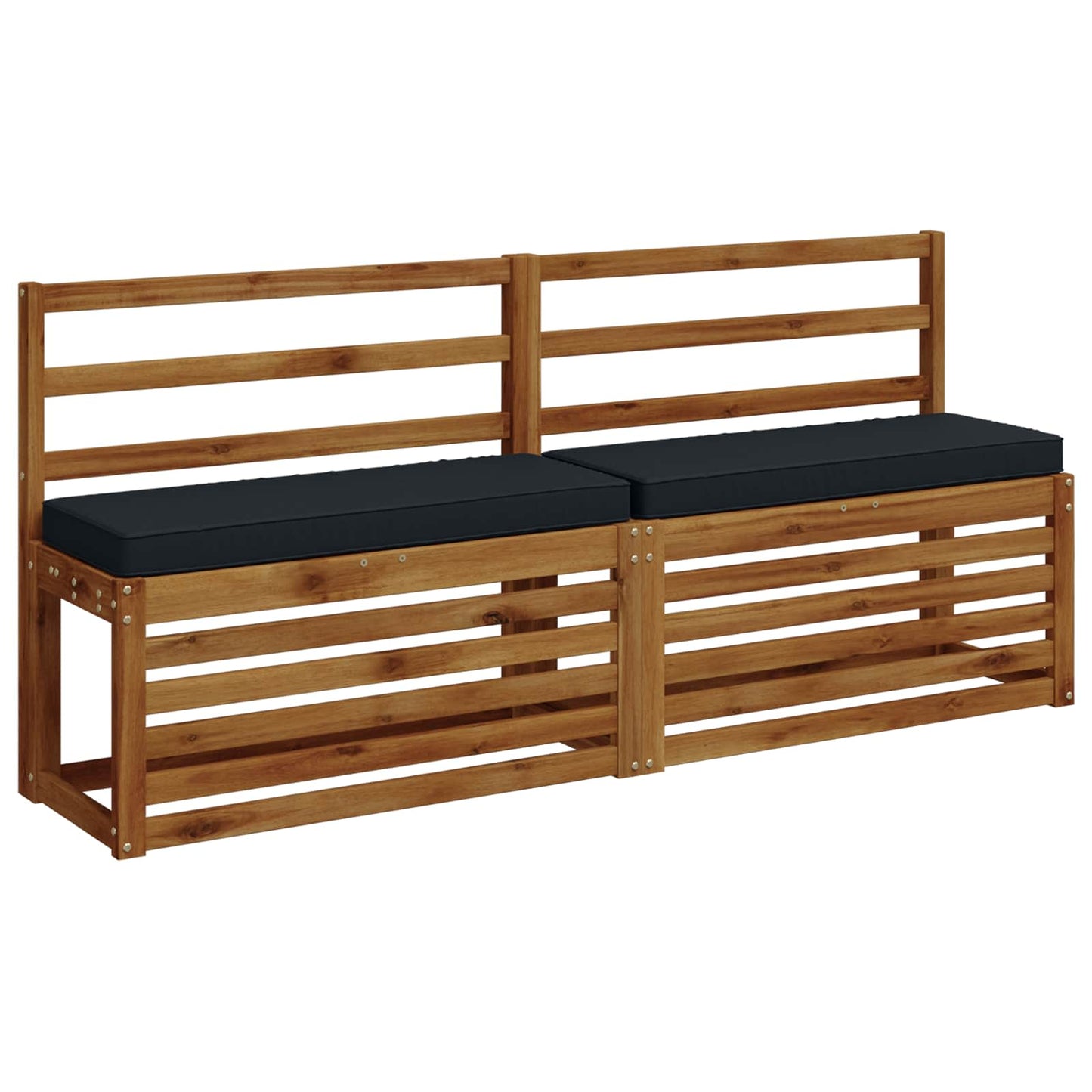 vidaXL 2-Piece Bench Cushions VUGHT 2 pcs 100% Polyester Dark Blue