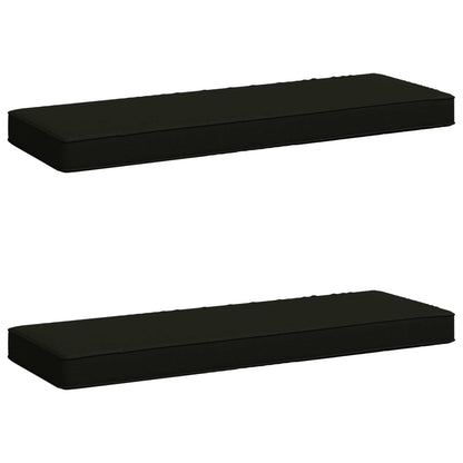 vidaXL 2-Piece Bench Cushions VUGHT 2 pcs 100% Polyester Black