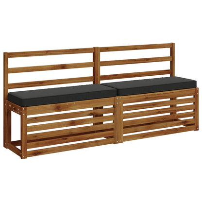 vidaXL 2-Piece Bench Cushions VUGHT 2 pcs 100% Polyester Anthracite