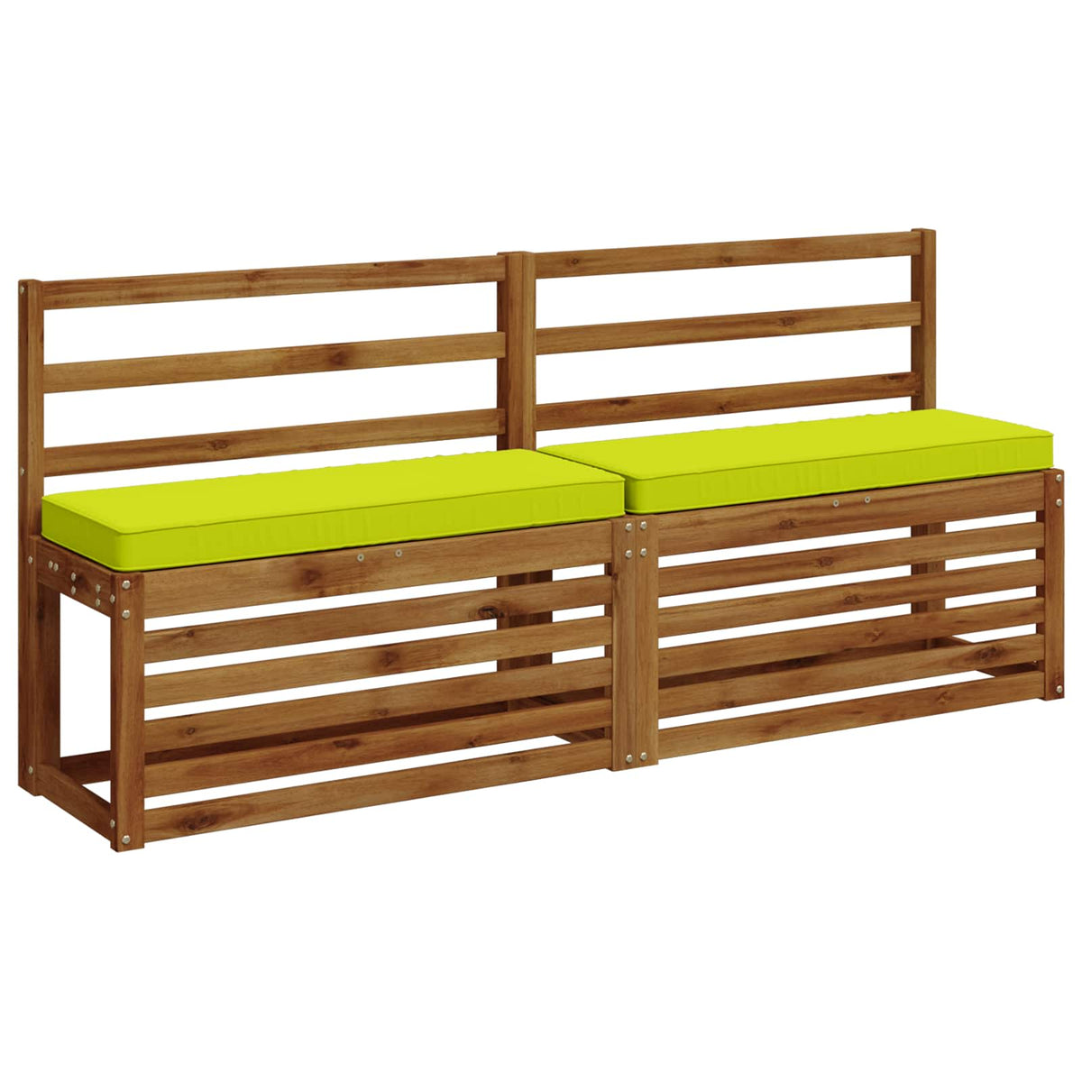 vidaXL 2-Piece Bench Cushions VUGHT 2 pcs 100% Polyester Bright Green