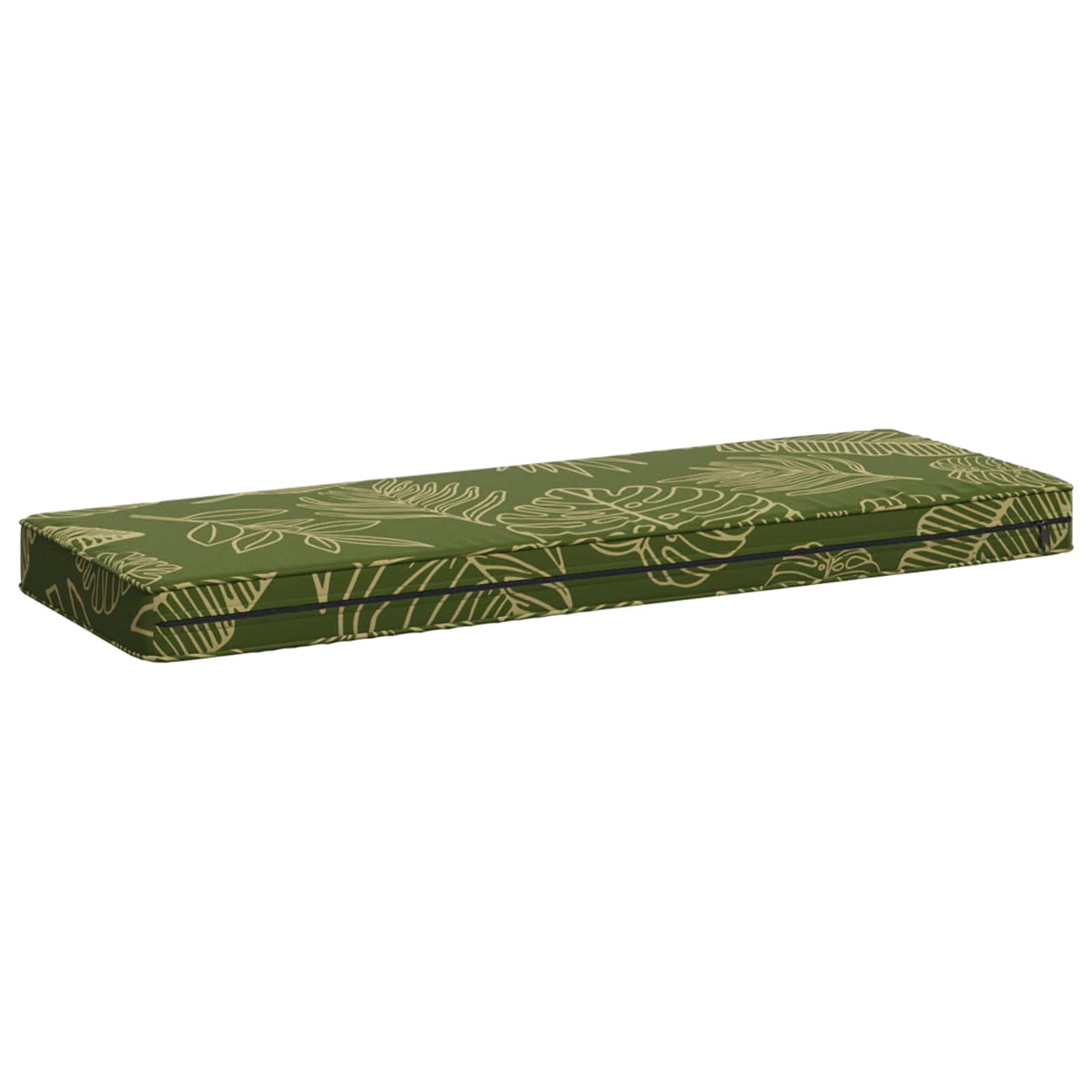 vidaXL 1-Piece Bench Cushion VUGHT 100% Polyester Leaf Design