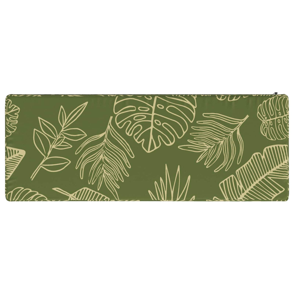vidaXL 1-Piece Bench Cushion VUGHT 100% Polyester Leaf Design
