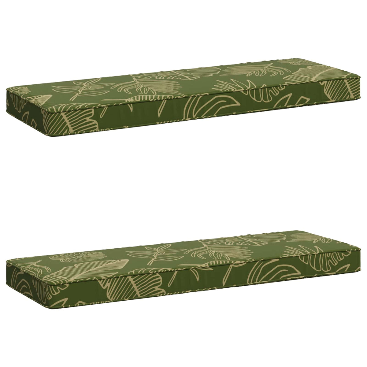 vidaXL 2-Piece Bench Cushions VUGHT 2 pcs 100% Polyester Leaf Design