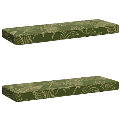 vidaXL 2-Piece Bench Cushions VUGHT 2 pcs 100% Polyester Leaf Design