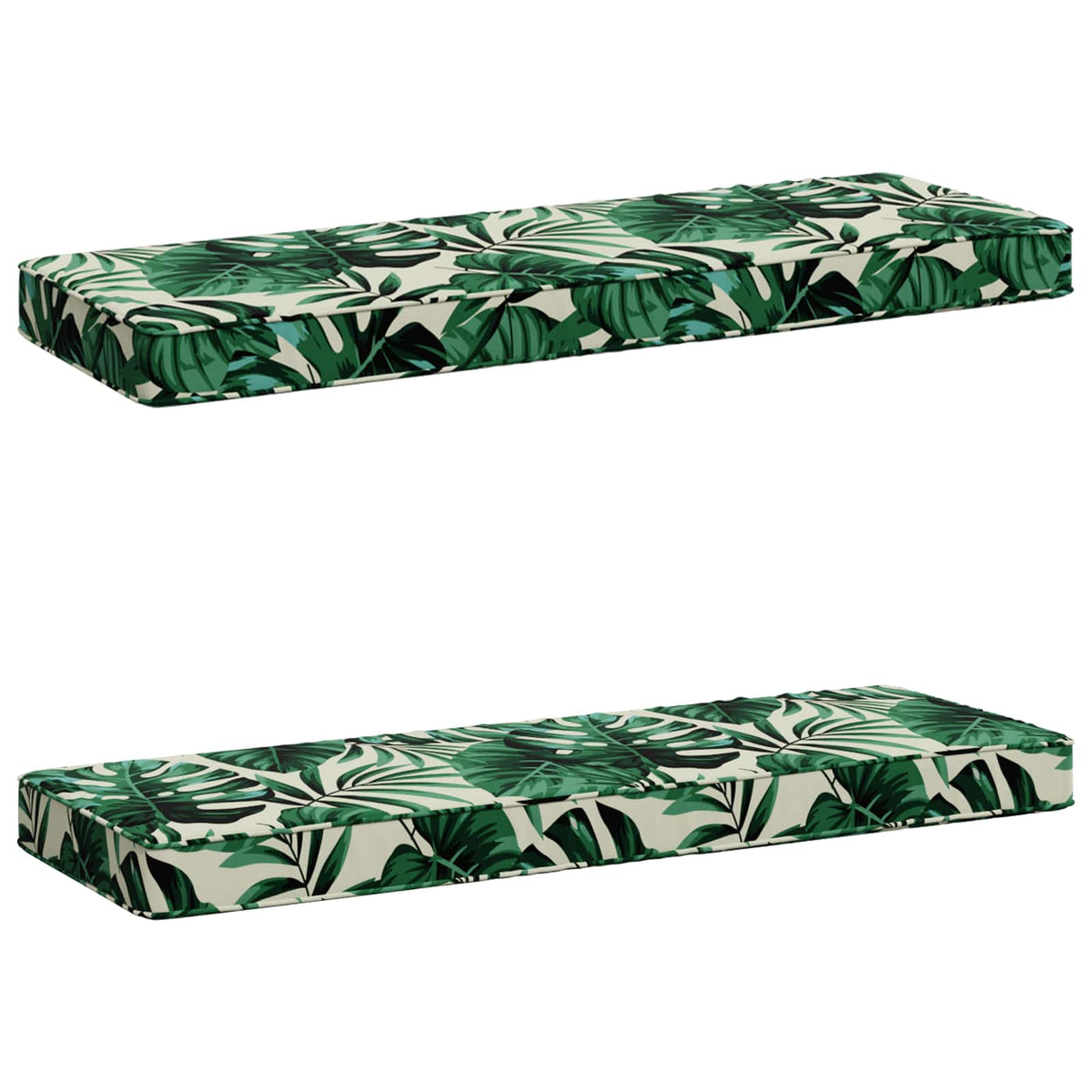 vidaXL 2-Piece Bench Cushions VUGHT 2 pcs 100% Polyester Leaf Pattern