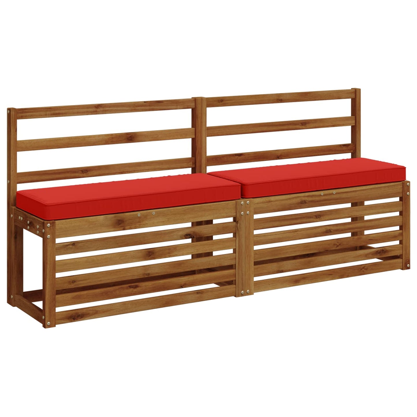 vidaXL 2-Piece Bench Cushions VUGHT 2 pcs 100% Polyester Red