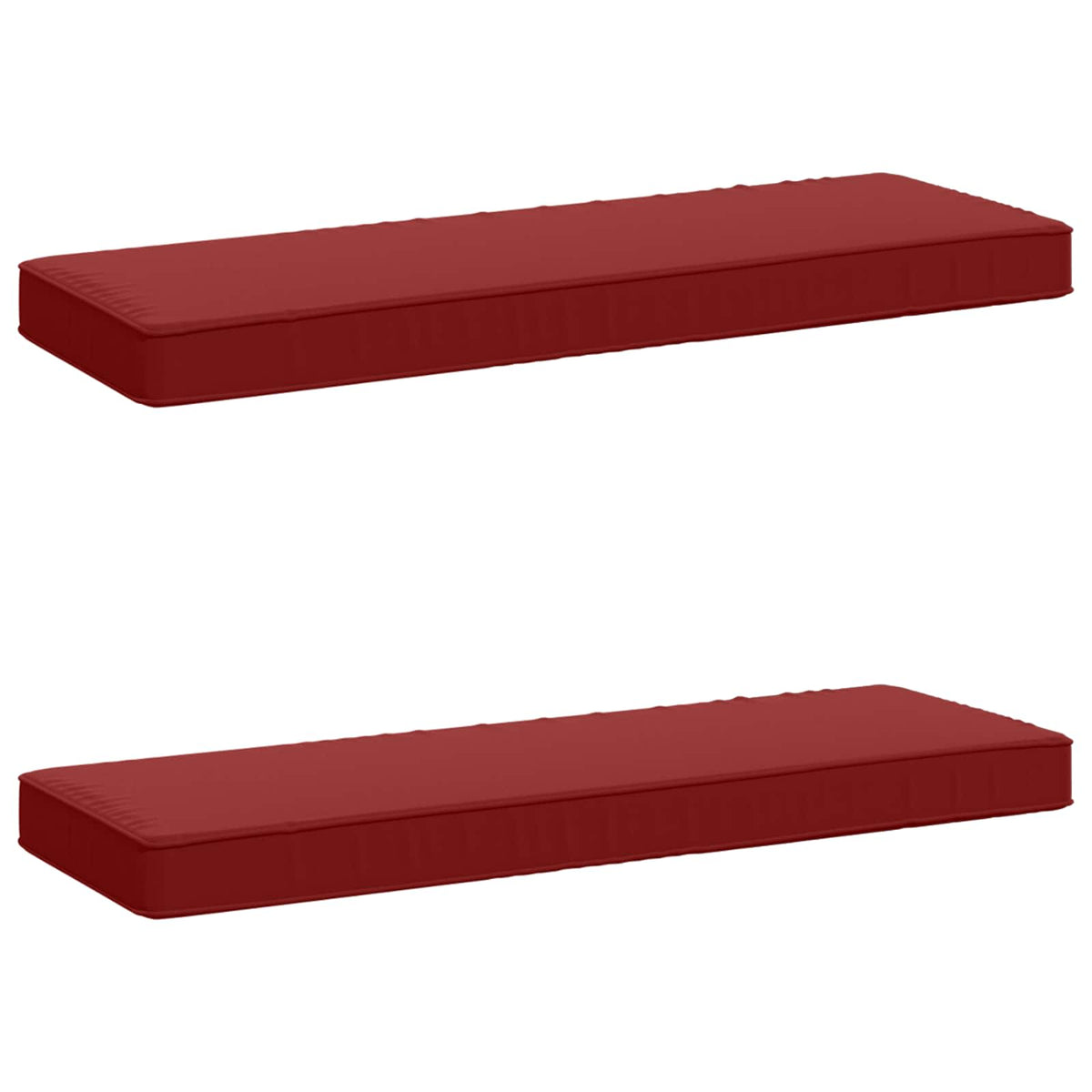 vidaXL 2-Piece Bench Cushions VUGHT 2 pcs 100% Polyester Wine Red