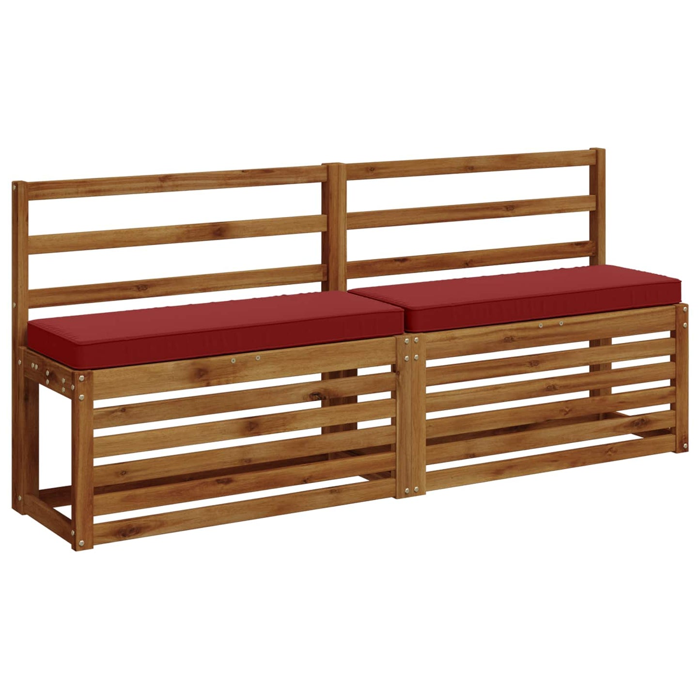 vidaXL 2-Piece Bench Cushions VUGHT 2 pcs 100% Polyester Wine Red