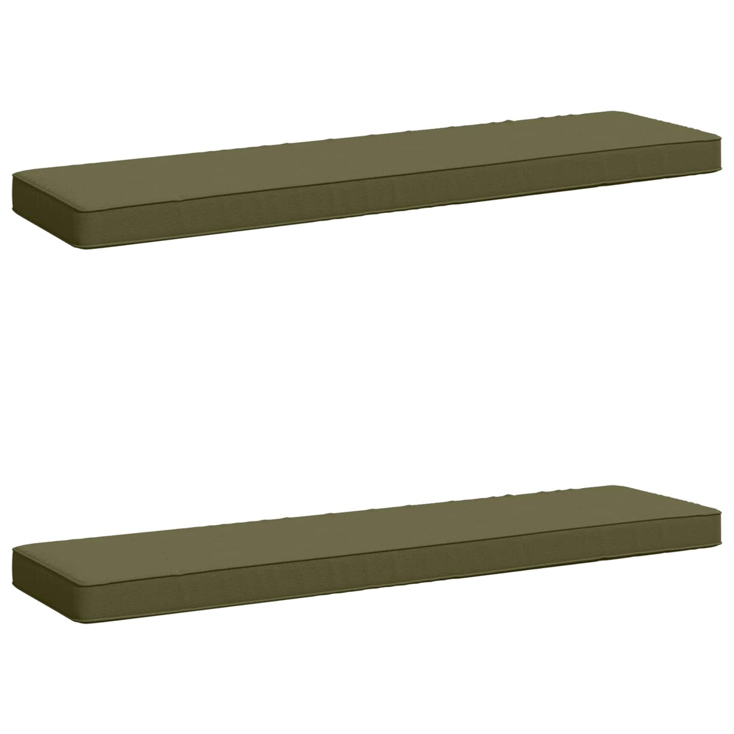 vidaXL 2-Piece Bench Cushions VUGHT 2 pcs 100% Polyester Olive Green