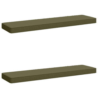 vidaXL 2-Piece Bench Cushions VUGHT 2 pcs 100% Polyester Olive Green