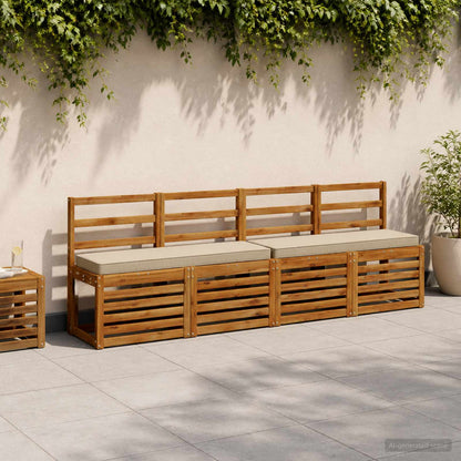 vidaXL 2-Piece Bench Cushions VUGHT 2 pcs 100% Polyester Light Green