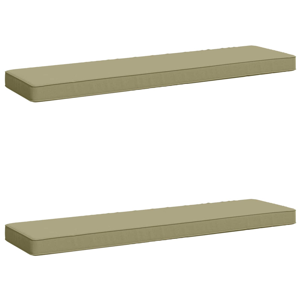 vidaXL 2-Piece Bench Cushions VUGHT 2 pcs 100% Polyester Light Green