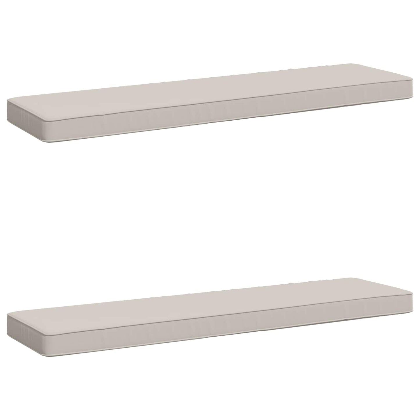 vidaXL 2-Piece Bench Cushions VUGHT 2 pcs 100% Polyester White