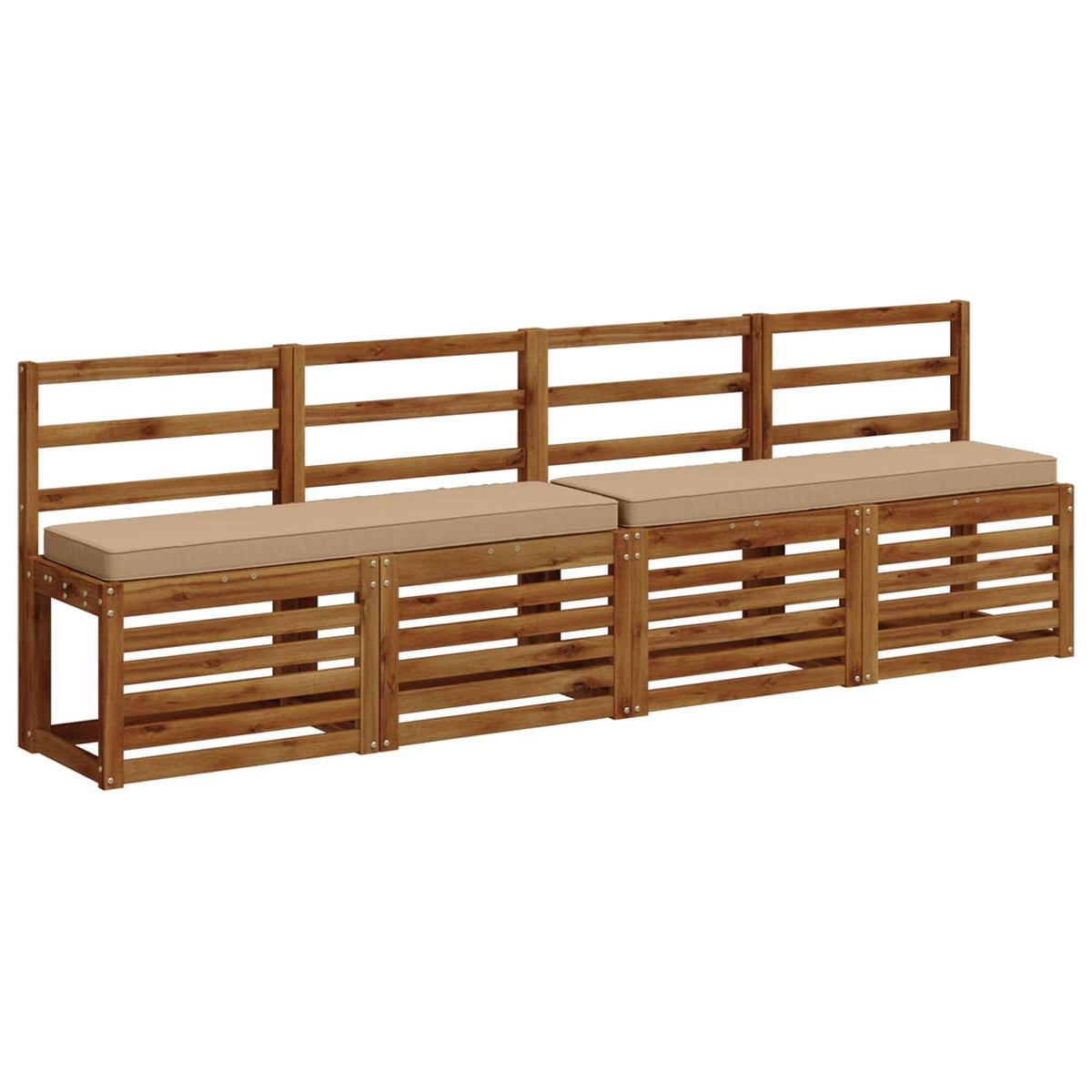vidaXL 2-Piece Bench Cushions VUGHT 2 pcs 100% Polyester Sand