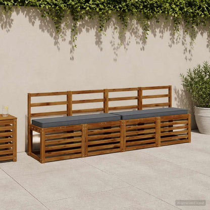 vidaXL 2-Piece Bench Cushions VUGHT 2 pcs 100% Polyester Blue