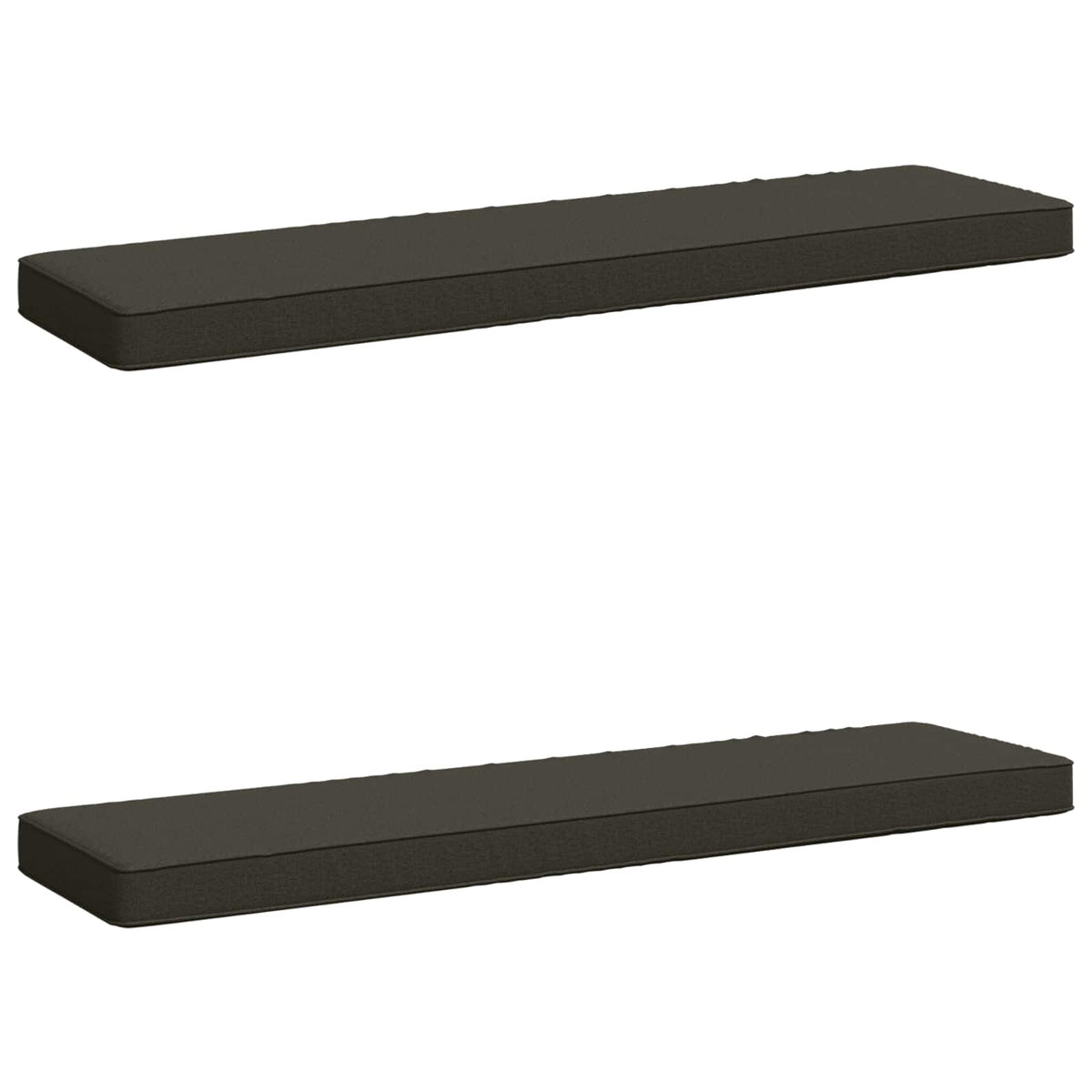 vidaXL 2-Piece Bench Cushions VUGHT 2 pcs 100% Polyester Anthracite