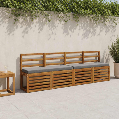 vidaXL 2-Piece Bench Cushions VUGHT 2 pcs 100% Polyester Grey