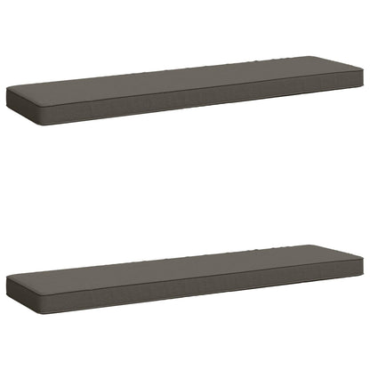 vidaXL 2-Piece Bench Cushions VUGHT 2 pcs 100% Polyester Grey