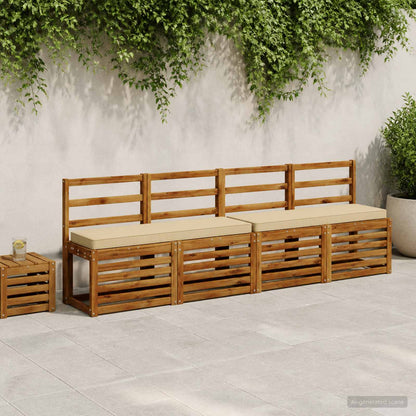 vidaXL 2-Piece Bench Cushions VUGHT 2 pcs 100% Polyester Beige