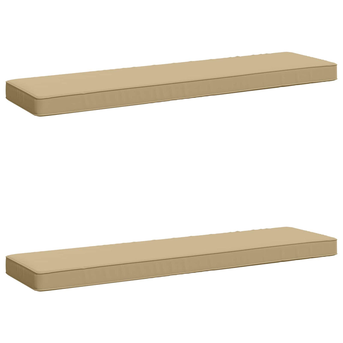 vidaXL 2-Piece Bench Cushions VUGHT 2 pcs 100% Polyester Beige