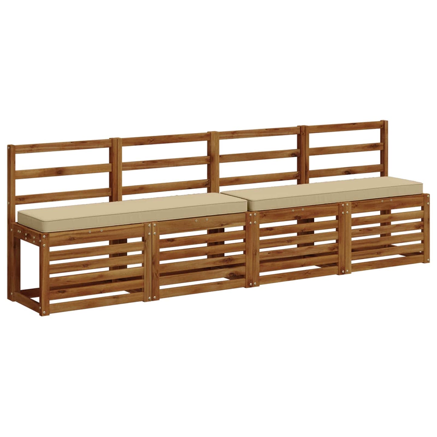 vidaXL 2-Piece Bench Cushions VUGHT 2 pcs 100% Polyester Beige