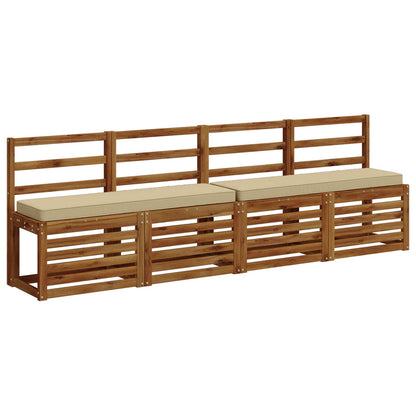 vidaXL 2-Piece Bench Cushions VUGHT 2 pcs 100% Polyester Beige