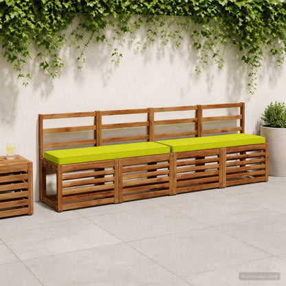 vidaXL 2-Piece Bench Cushions VUGHT 2 pcs 100% Polyester Bright Green