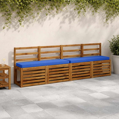 vidaXL 1-Piece Bench Cushion VUGHT 100% Polyester Royal Blue