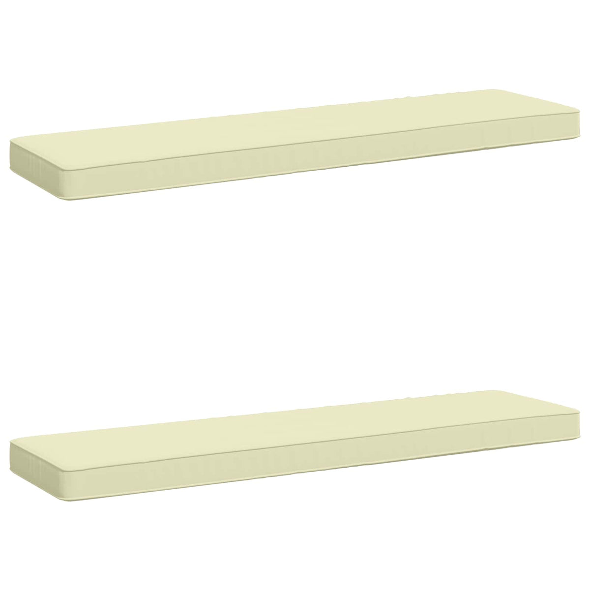 vidaXL 2-Piece Bench Cushions VUGHT 2 pcs 100% Polyester Cream