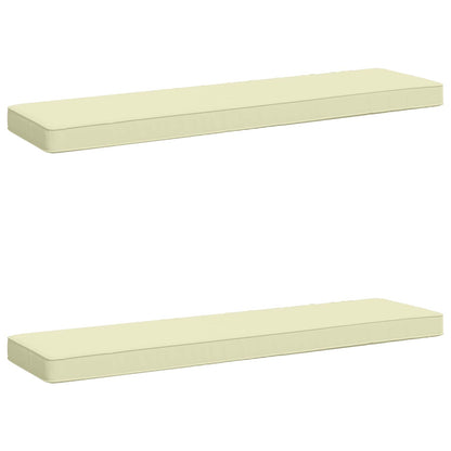 vidaXL 2-Piece Bench Cushions VUGHT 2 pcs 100% Polyester Cream
