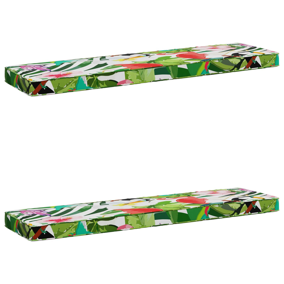 vidaXL 2-Piece Bench Cushions VUGHT 2 pcs 100% Polyester Multicolour