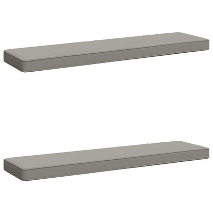 vidaXL 2-Piece Bench Cushions VUGHT 2 pcs 100% Polyester Grey