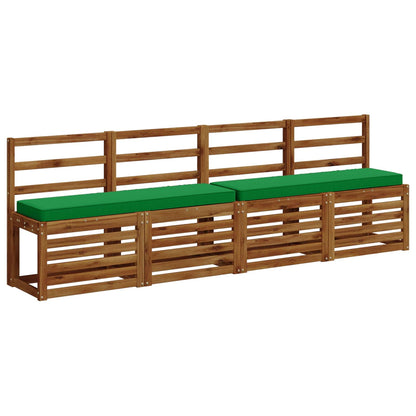 vidaXL 2-Piece Bench Cushions VUGHT 2 pcs 100% Polyester Green