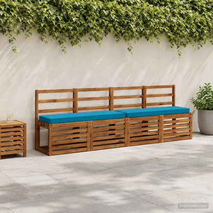 vidaXL 2-Piece Bench Cushions VUGHT 2 pcs 100% Polyester Light Blue