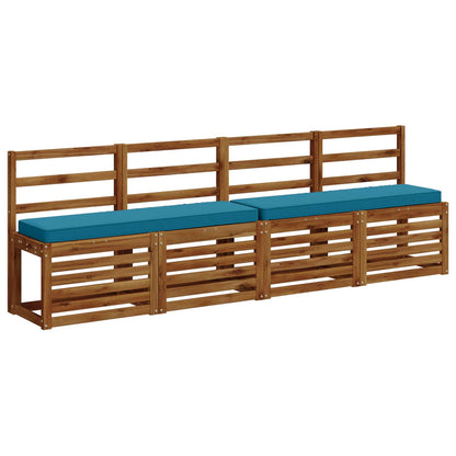 vidaXL 2-Piece Bench Cushions VUGHT 2 pcs 100% Polyester Light Blue