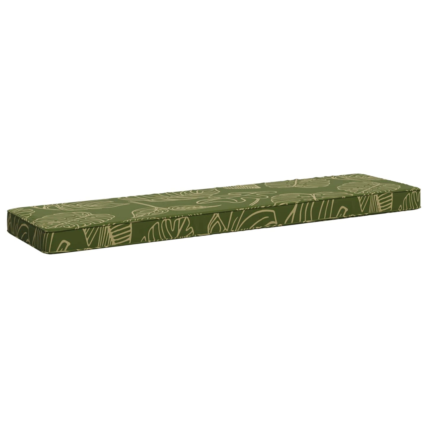 vidaXL 1-Piece Bench Cushion VUGHT 100% Polyester Leaf Design