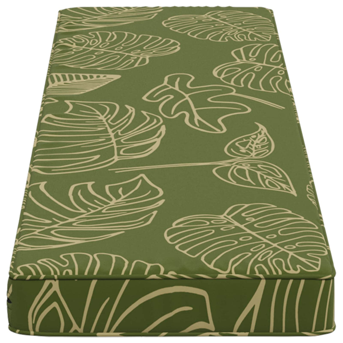 vidaXL 1-Piece Bench Cushion VUGHT 100% Polyester Leaf Design