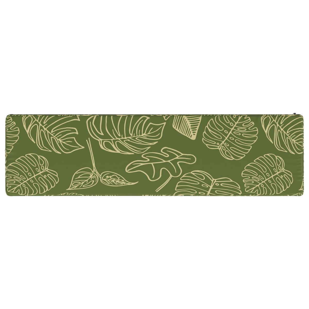 vidaXL 1-Piece Bench Cushion VUGHT 100% Polyester Leaf Design
