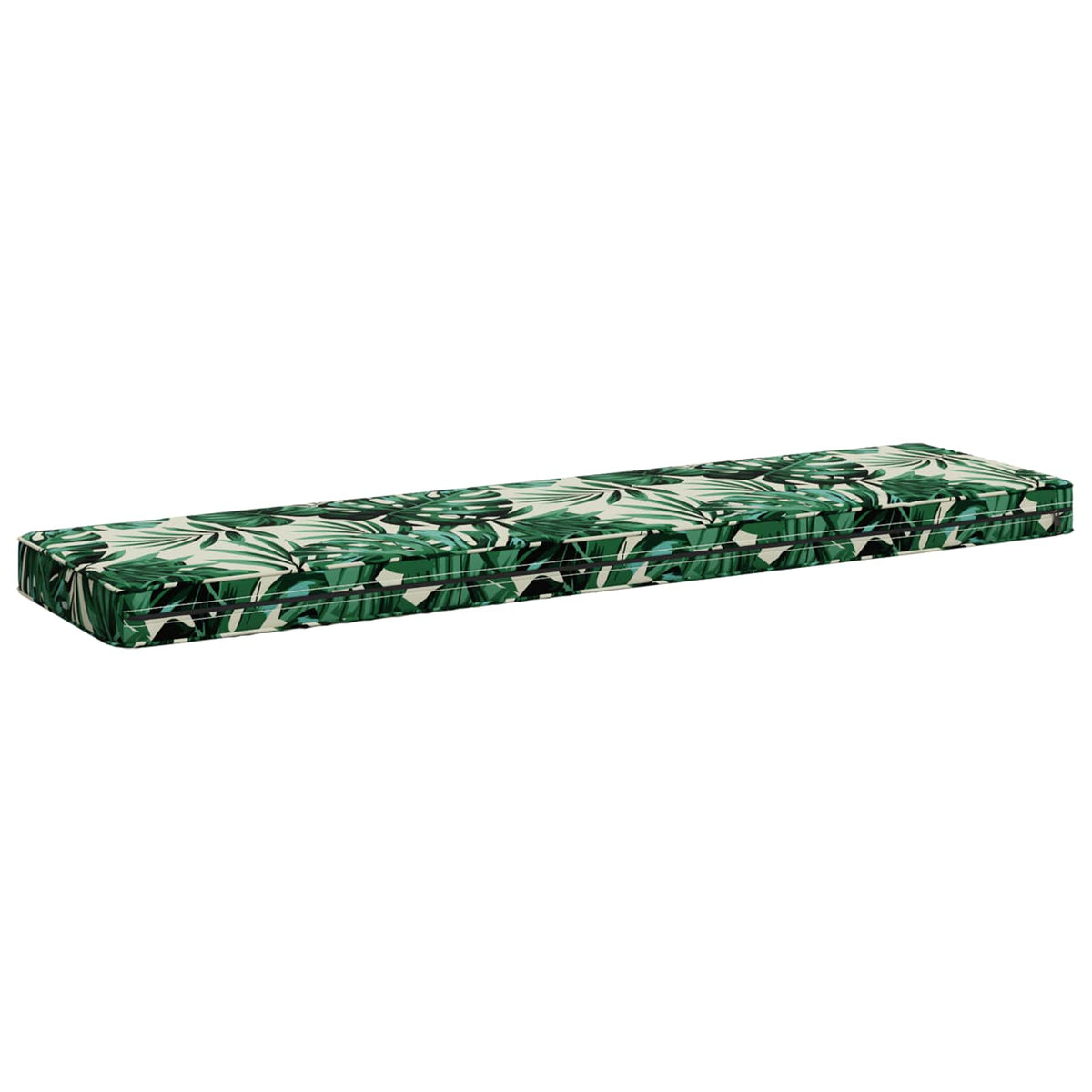 vidaXL 1-Piece Bench Cushion VUGHT 100% Polyester Leaf Pattern